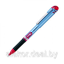 Ручка-роллер одноразовая Pentel "EnerGel BLN15", цвет красный  0.5мм, корпус глянец син./красн.