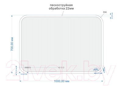 Зеркало Cersanit Led 070 Pro 100x70 / KN-LU-LED070-100-p-Os - фото 4 - id-p219524995