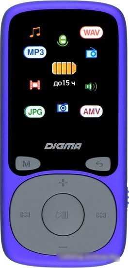 MP3 плеер Digma B4 8GB (синий) - фото 1 - id-p219533712