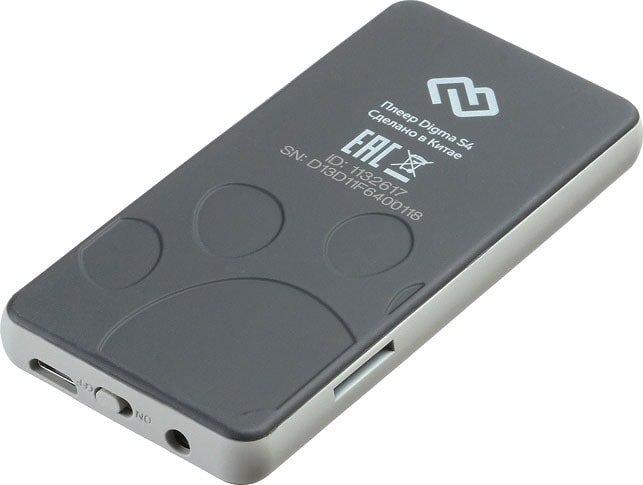 MP3 плеер Digma S4 8GB (серый/серебристый) - фото 4 - id-p219533714