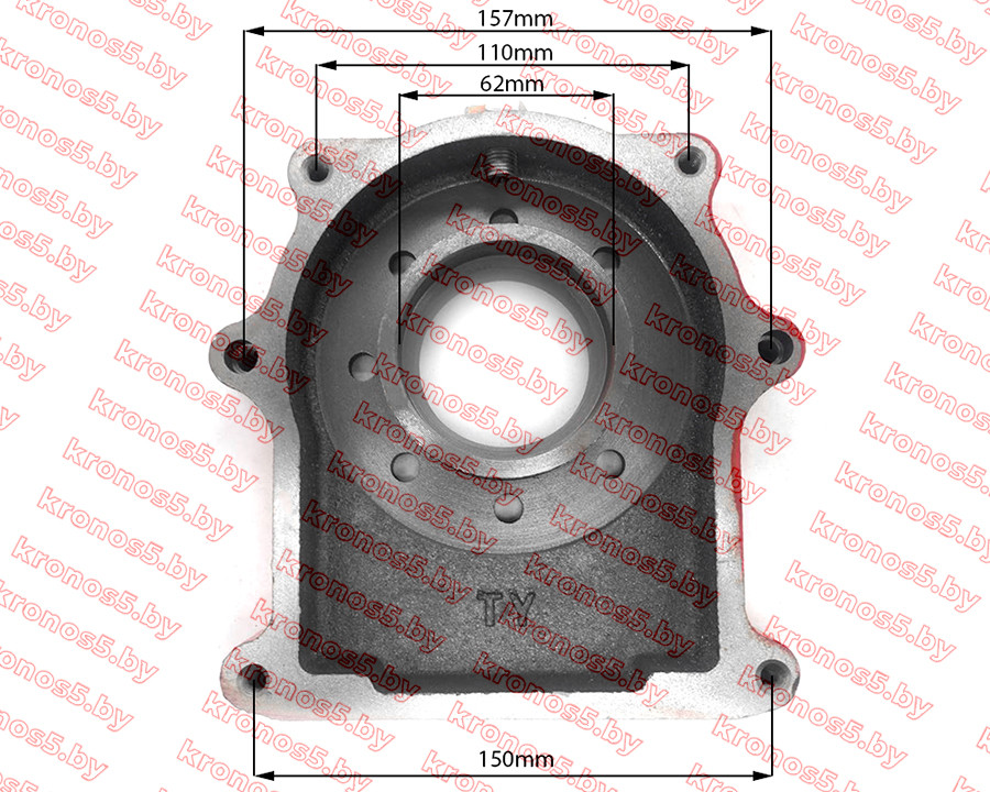 Переходная плита двигателя к КПП 168F (65*65 мм) - фото 1 - id-p219344751