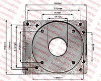 Переходная плита двигателя к КПП 177/188/186F (90*90 мм)