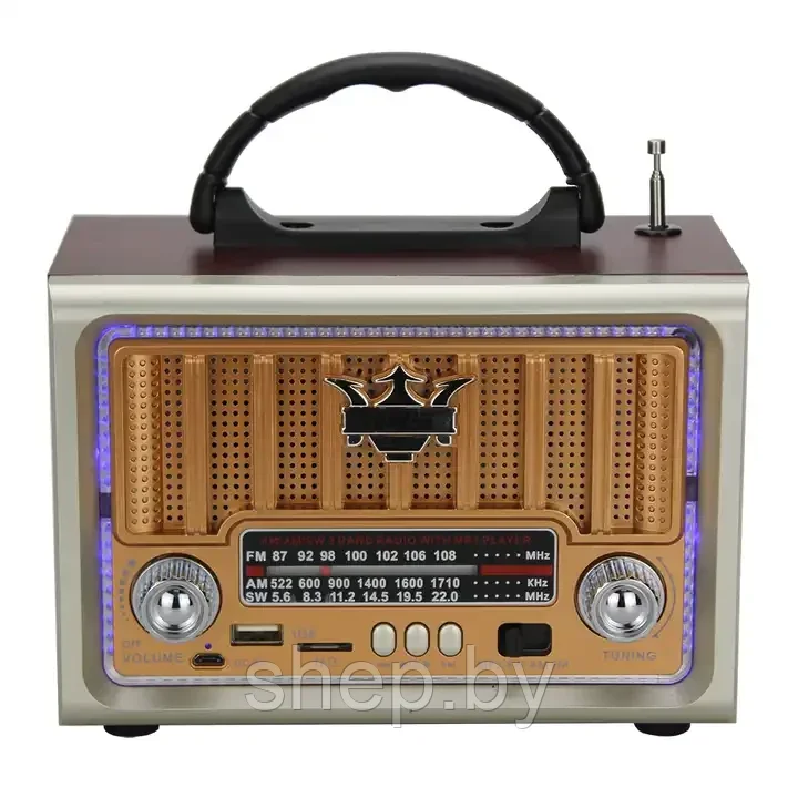 Ретро Радиоприемник NNS NS-8891BT Bluetooth FM/AM/SW USB MicroSD