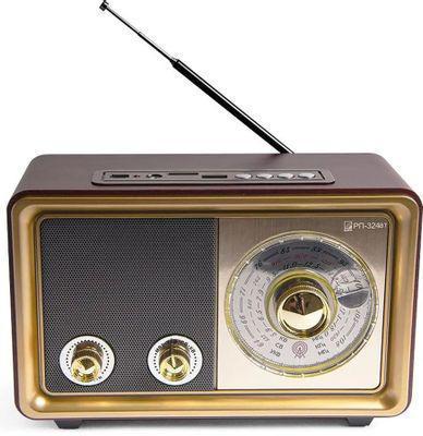 Радиоприемник Сигнал БЗРП РП-324BT, коричневый - фото 1 - id-p219070235