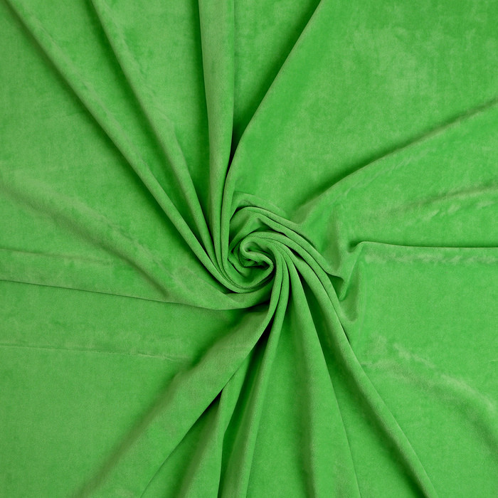 Лоскут Велюр на трикотажной основе,зеленый 100*180см,80% хл,20% п/э - фото 1 - id-p219534866
