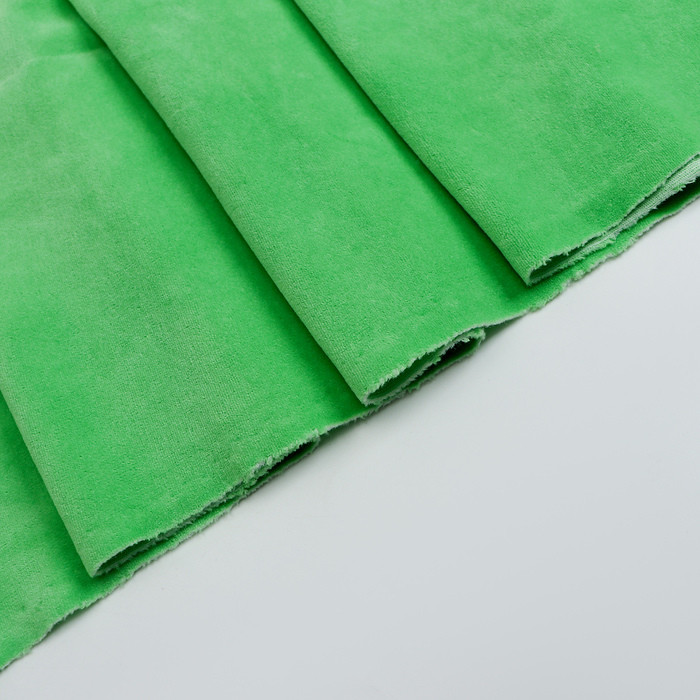 Лоскут Велюр на трикотажной основе,зеленый 100*180см,80% хл,20% п/э - фото 2 - id-p219534866