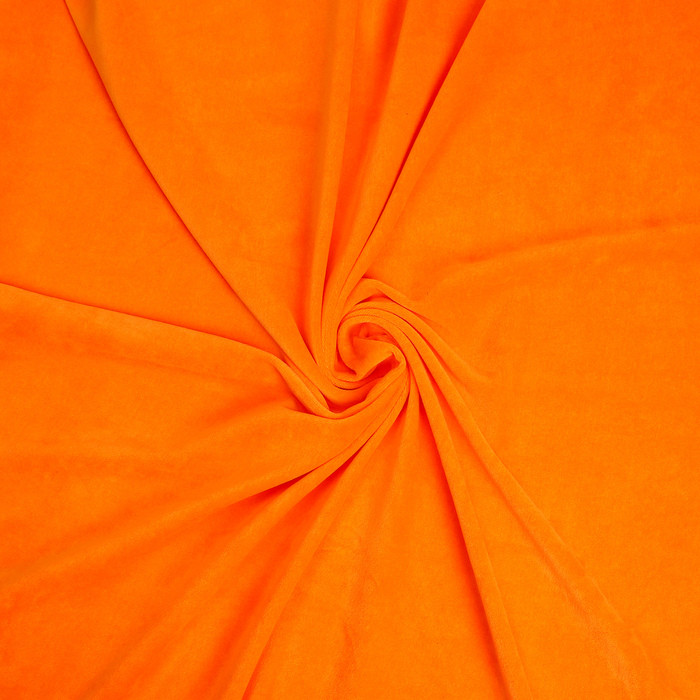 Лоскут Велюр на трикотажной основе,оранжевый 100*180см,80% хл,20%п/э - фото 1 - id-p219534867