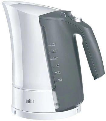 Чайник электрический Braun WK500, 3000Вт, белый и серый - фото 1 - id-p219496301