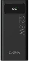 Внешний аккумулятор (Power Bank) Digma DGPF20A, 20000мAч, черный [dgpf20a22pbk]