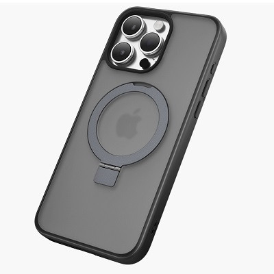 Чехол-бампер с магнитным кольцом Keephone Magico MagSafe Case черный для Apple iPhone 15 Pro - фото 2 - id-p219535623