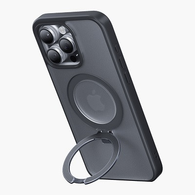 Чехол-бампер с магнитным кольцом Keephone Magico MagSafe Case черный для Apple iPhone 15 Pro - фото 4 - id-p219535623