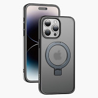 Чехол-бампер с магнитным кольцом Keephone Magico MagSafe Case черный для Apple iPhone 15 Pro Max