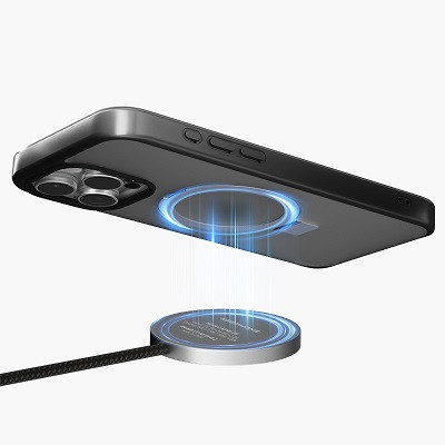 Чехол-бампер с магнитным кольцом Keephone Magico MagSafe Case черный для Apple iPhone 15 Pro Max - фото 3 - id-p219535626