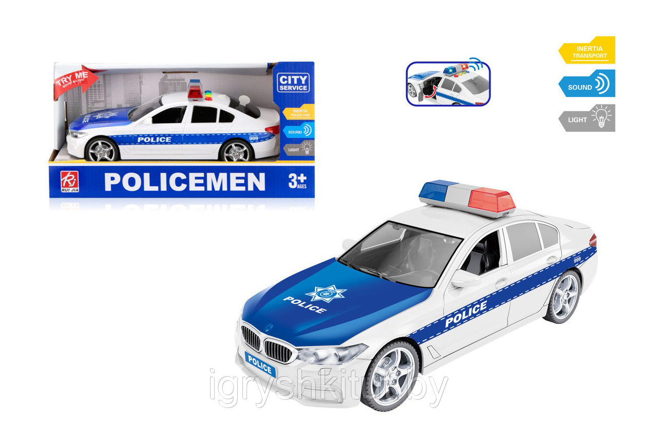 Инерционная полицейская машина (свет и звук) - фото 2 - id-p219535741