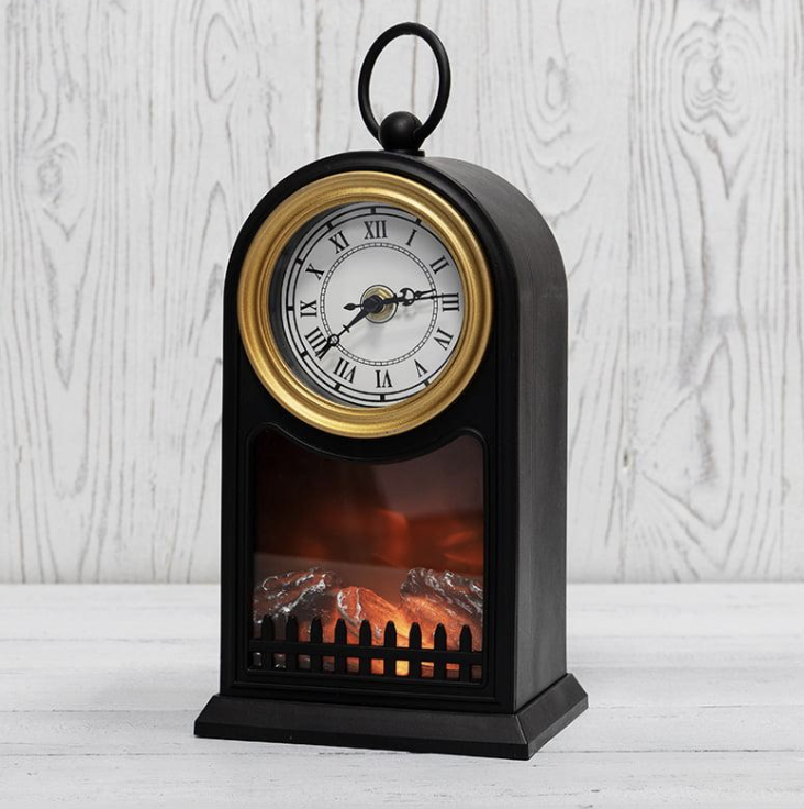 Фигурка светодиодная Камин "Старинные часы" Led Fireplace Lantern - фото 4 - id-p219536661