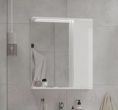 Шкаф с зеркалом для ванной Volna Lake 60 R - фото 3 - id-p218933342