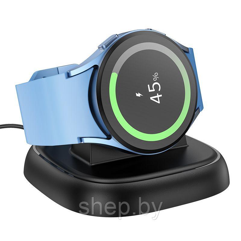 Беспроводное зарядное устройство Hoco CW49 (для часов Samsung Galaxy Watch 1, 2, 3, 4, 5-го пок.) цвет: черный - фото 2 - id-p219536510