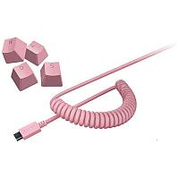 Колпачки и кабель клавиатуры Razer PBT Keycap + Coiled Cable Upgrade Set, Quartz Pink (US/UK)