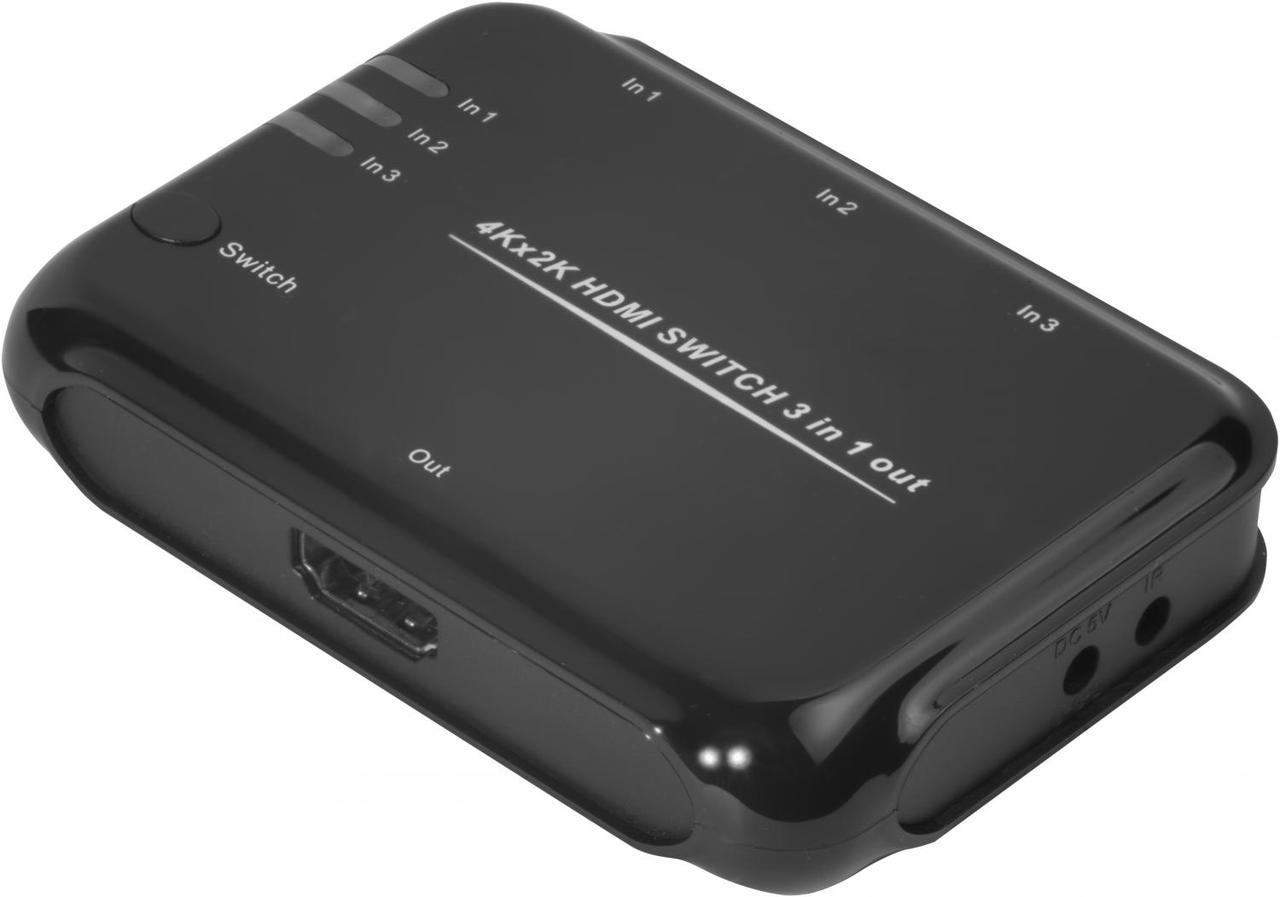 Переключатель Greenconnect GL-vTC05 3-port HDMI Switch (3in - 1out ПДУ) - фото 1 - id-p219505018