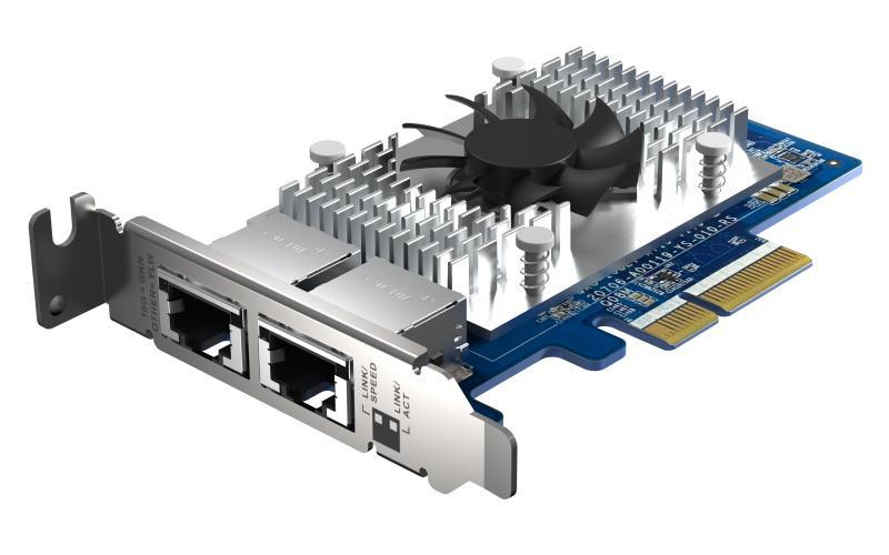 Сетевая карта QNAP QXG-10G2T-X710 LAN Expansion Card, PCIe Gen 3, Two 10GbE (10G / 5G / 2.5G / 1G / 100M)) - фото 1 - id-p219505149