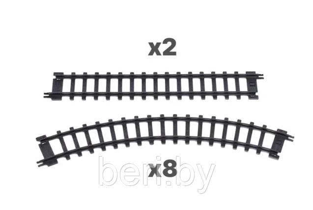 JHX6675 Детская железная дорога, звук, свет, 20 предметов - фото 2 - id-p219514861