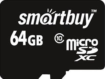 Карта памяти Smart Buy microSDXC (Class 10) 64GB + SD-адаптер (SB64GBSDCL10-01) - фото 1 - id-p219076121