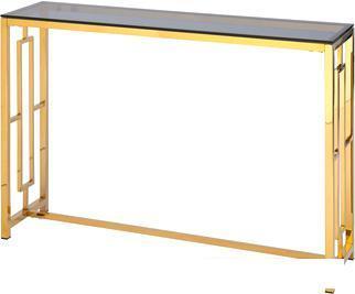 Консольный стол Stool Group Бруклин 115x30 ECST-013-TG-SK (стекло Smoke/сталь золото)