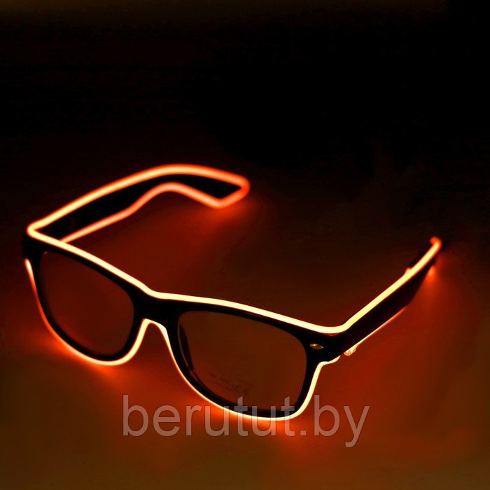 Светящиеся очки неоновые светодиодные LED - фото 3 - id-p219544611