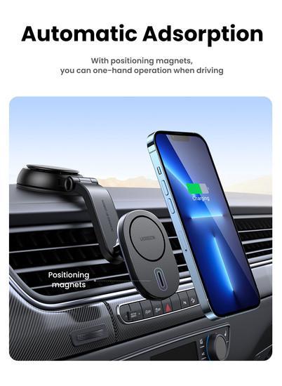 Держатель для смартфона Ugreen Magnetic Car Wireless Charger CD345 15120 - фото 9 - id-p219215676