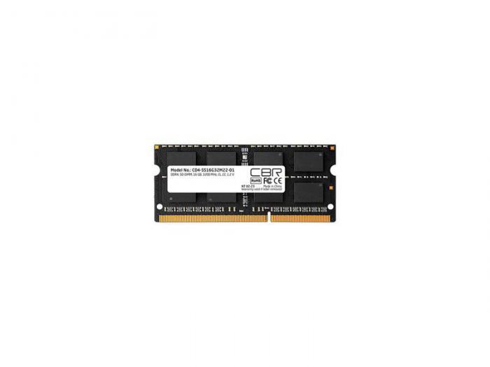 Модуль памяти CBR DDR4 SODIMM 3200MHz PC4-25600 CL22 - 16Gb CD4-SS16G32M22-01 - фото 1 - id-p219546623