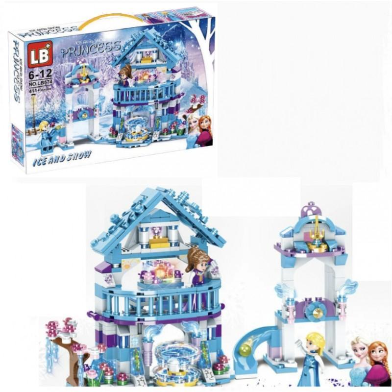 Детский Конструктор LB574 Frozen Холодное сердце Королевский замок 411 деталей - фото 2 - id-p219546732
