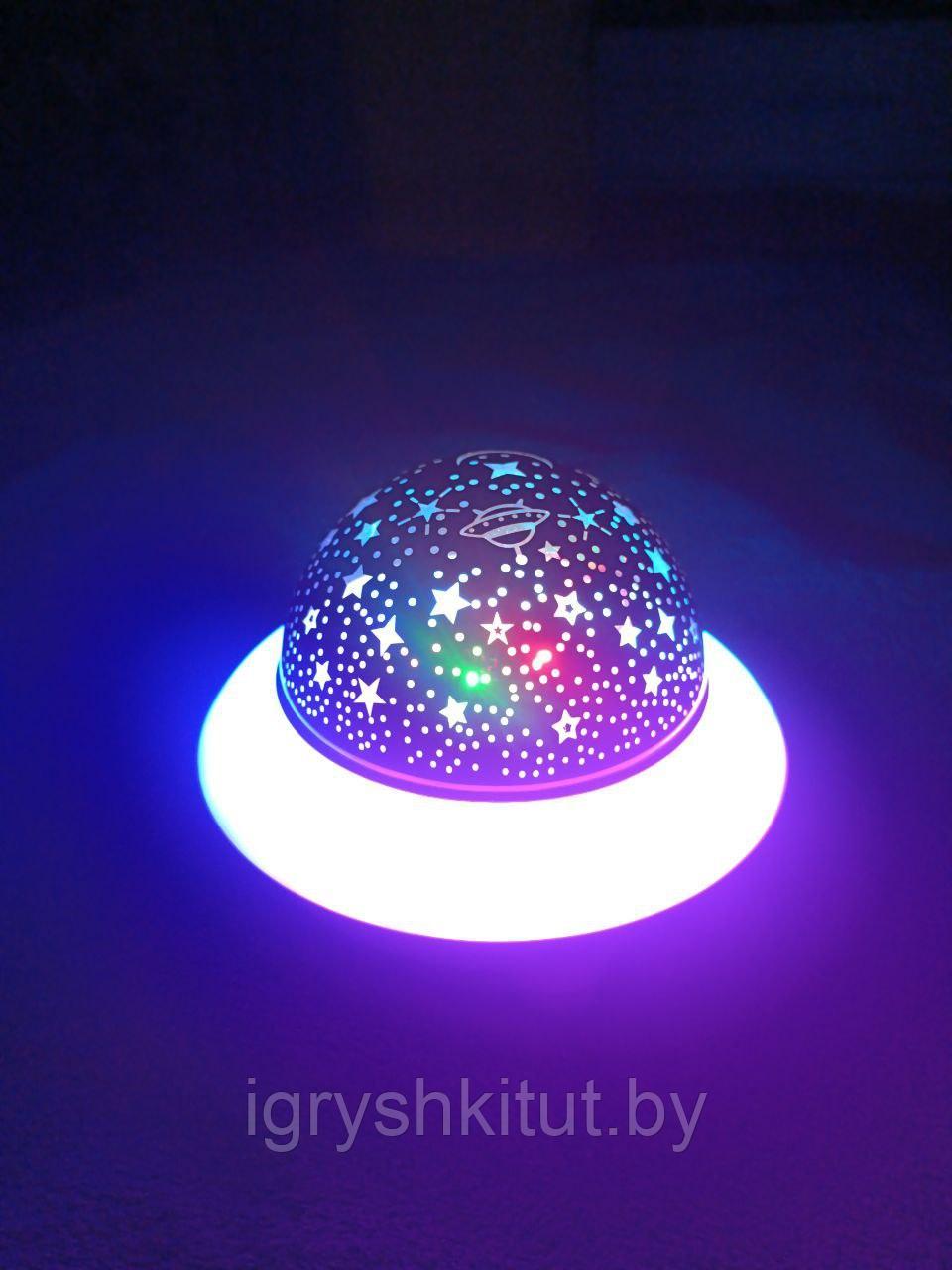 Ночник-проектор "Звездное небо" Волшебный шар, свет, музыка, колонка, bluetooth подключение - фото 4 - id-p219547311