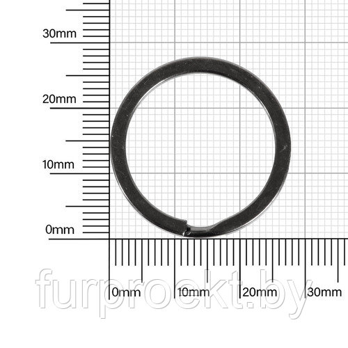 Кольцо для ключей В 38 d=28мм (BSQ d внутр=23мм/наружн=28мм) блек никель роллинг