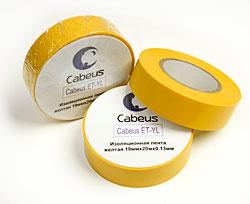 Cabeus ET-YL Изоляционная лента желтая 19ммх20мх0.13мм - фото 1 - id-p219505665