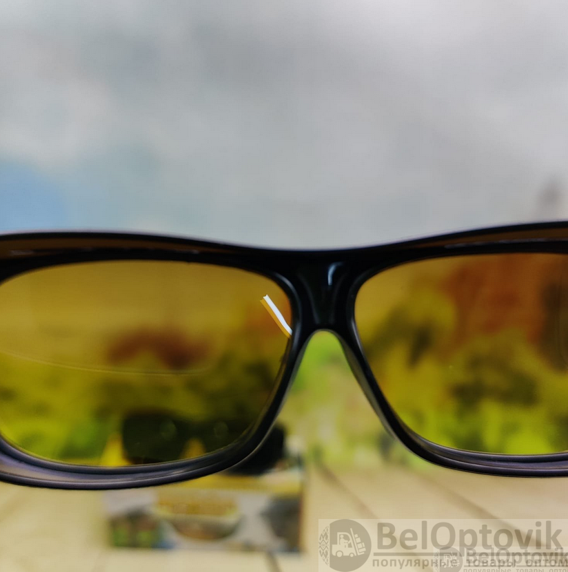 Антибликовые очки, солнцезащитные очки для водителей HD Vision Wrap Arounds 2 пары ( защита от яркого света и - фото 6 - id-p219548525