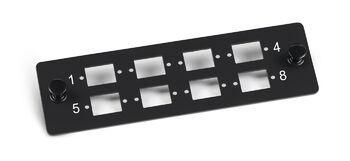 Cabeus FO-FP-8SC-S-BK Адаптерная панель на 8 SC simplex (LC duplex), цвет черный - фото 1 - id-p219504874
