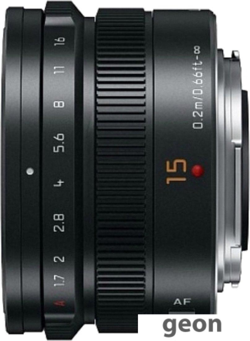 Объектив Panasonic LEICA DG SUMMILUX 15mm F1.7 ASPH. (черный) - фото 2 - id-p219506410