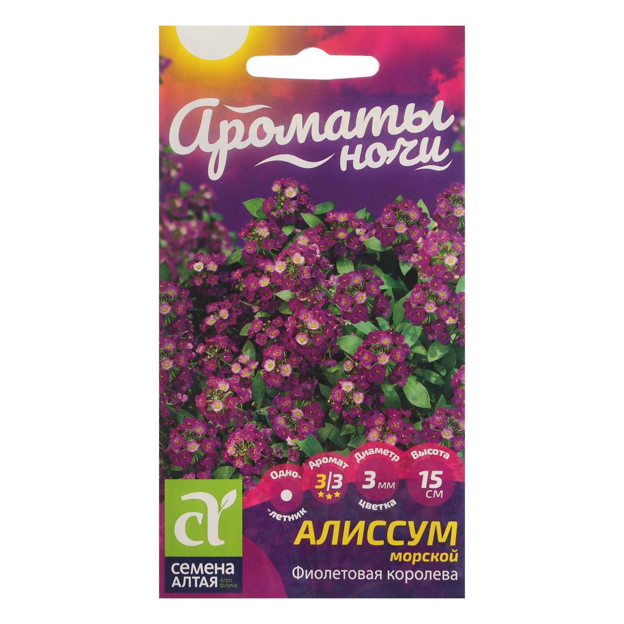 Алиссум Лобулярия Фиолетовая королева 0,1г Семена Алтая