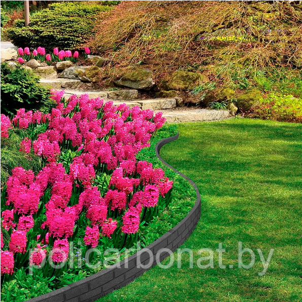 Бордюр садовый 15cm EZ Border BRICKS, 3 колышка и соединитель, серый, BG - фото 8 - id-p219547347