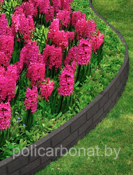 Бордюр садовый 15cm EZ Border BRICKS, 3 колышка и соединитель, серый, BG - фото 10 - id-p219547347