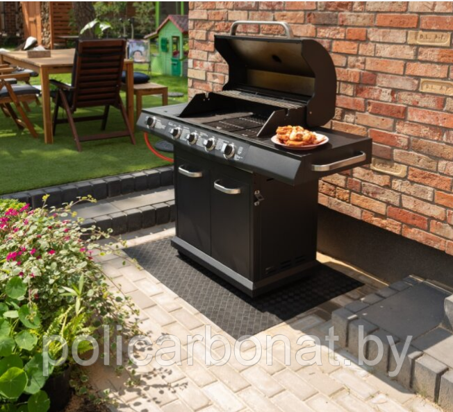 Коврик для гриля BBQ mat, 75x120cm, 3 мм, RIB, BG - фото 9 - id-p219547351