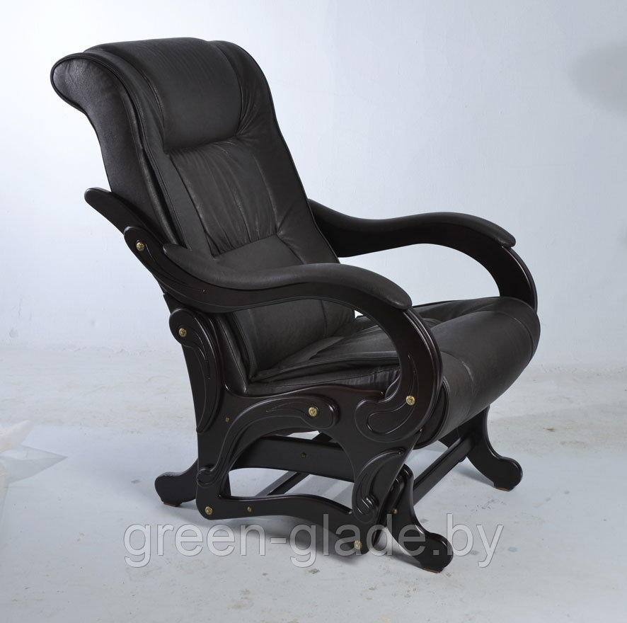 Кресло-качалка глайдер модель 78 каркас Венге, экокожа Дунди-108 - фото 3 - id-p31496104