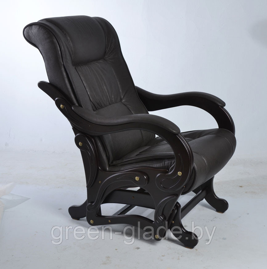 Кресло-качалка глайдер модель 78 каркас Венге, экокожа Дунди-109 - фото 2 - id-p31496186