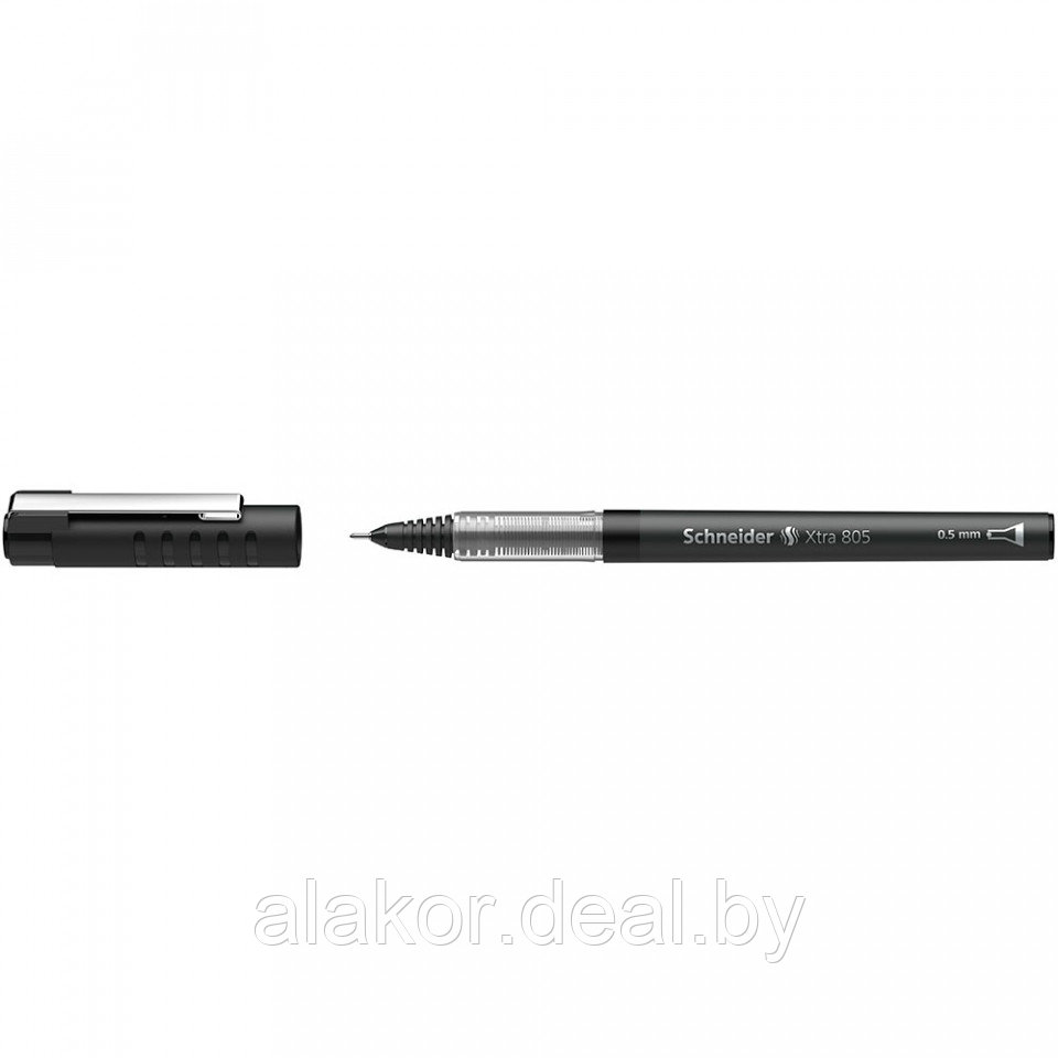 Ручка-роллер Schneider Xtra 805, черный, 0.5мм, корпус черный 8051, сменный стержень - фото 3 - id-p219561402