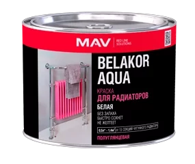 Краска BELAKOR AQUA Для радиаторов белая п/гл 0,5л (0,5кг) - фото 1 - id-p219560905