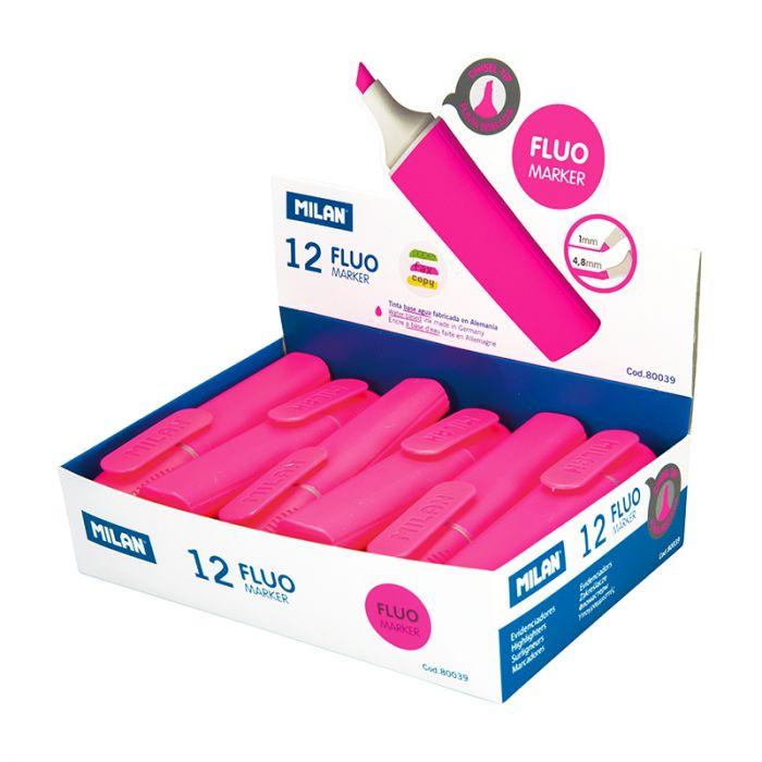 Текстовыделитель Milan "Fluo" 1-5мм, цвет розовый(работаем с юр лицами и ИП) - фото 1 - id-p113247284