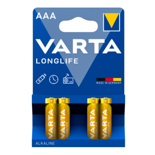 Батарейка AAA VARTA LONGLIFE 1,5V - фото 2 - id-p219562066