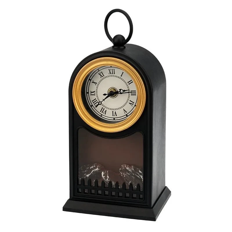 Светодиодный мини-камин настольный декоративный "Старинные часы" с эффектом живого пламени+ подарок - фото 6 - id-p219562586