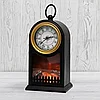Светодиодный мини-камин настольный декоративный "Старинные часы" с эффектом живого пламени+ подарок, фото 8