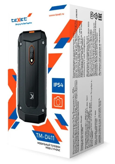 Кнопочный телефон TeXet TM-D411 (черный) - фото 4 - id-p193253310